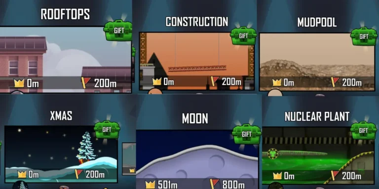 Top 10 maps in Hill Climb Racing