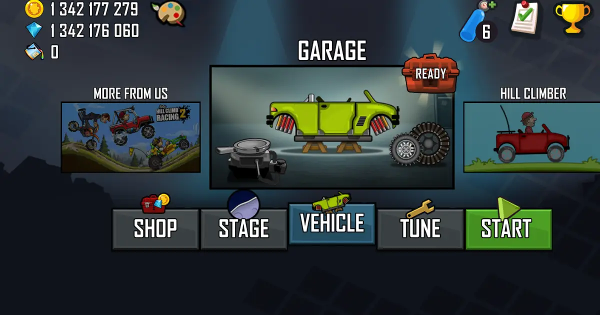 Hill Climb Racing Garage Mode