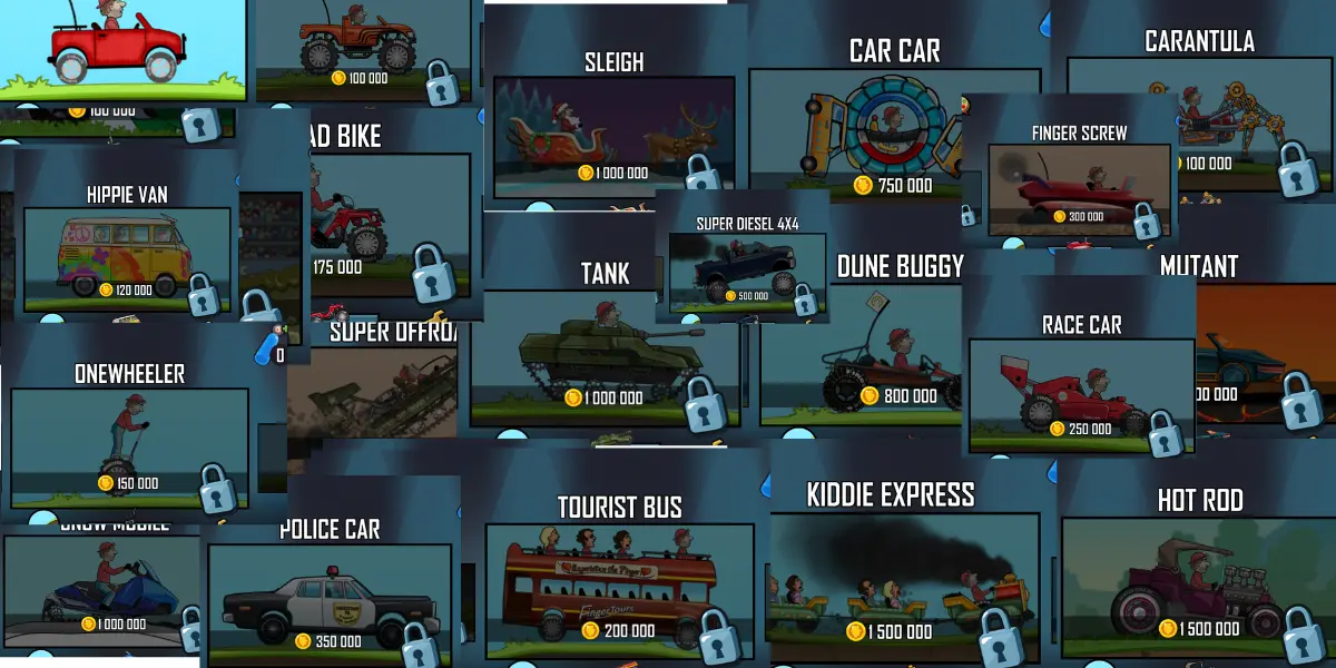 Hill Climb Racing Vehicles